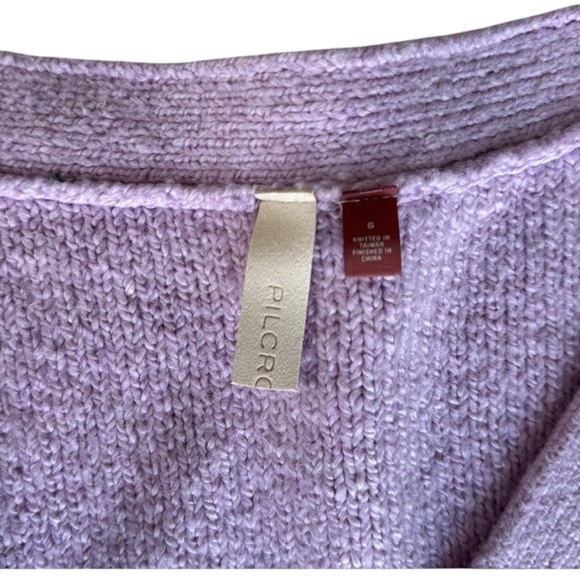 Anthropologie Pilcro Lilac V-Neck Oversized Sweater Size Small - Picture 3 of 9